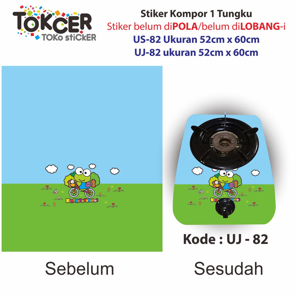 Stiker Kompor 1 Tungku dan Magic COM KEROPPI