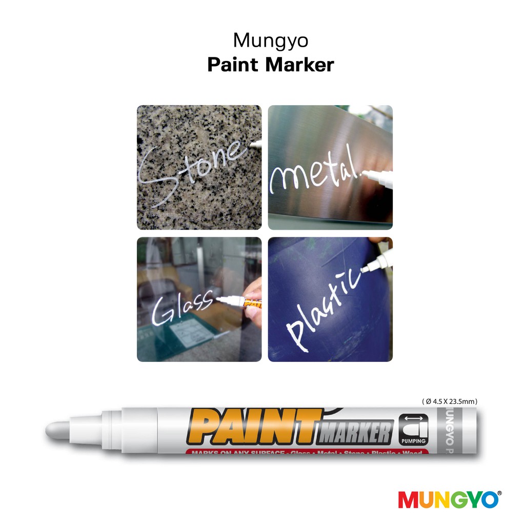 Mungyo Official - Paint Marker Silver / Spidol Gambar Permanen Anti Air