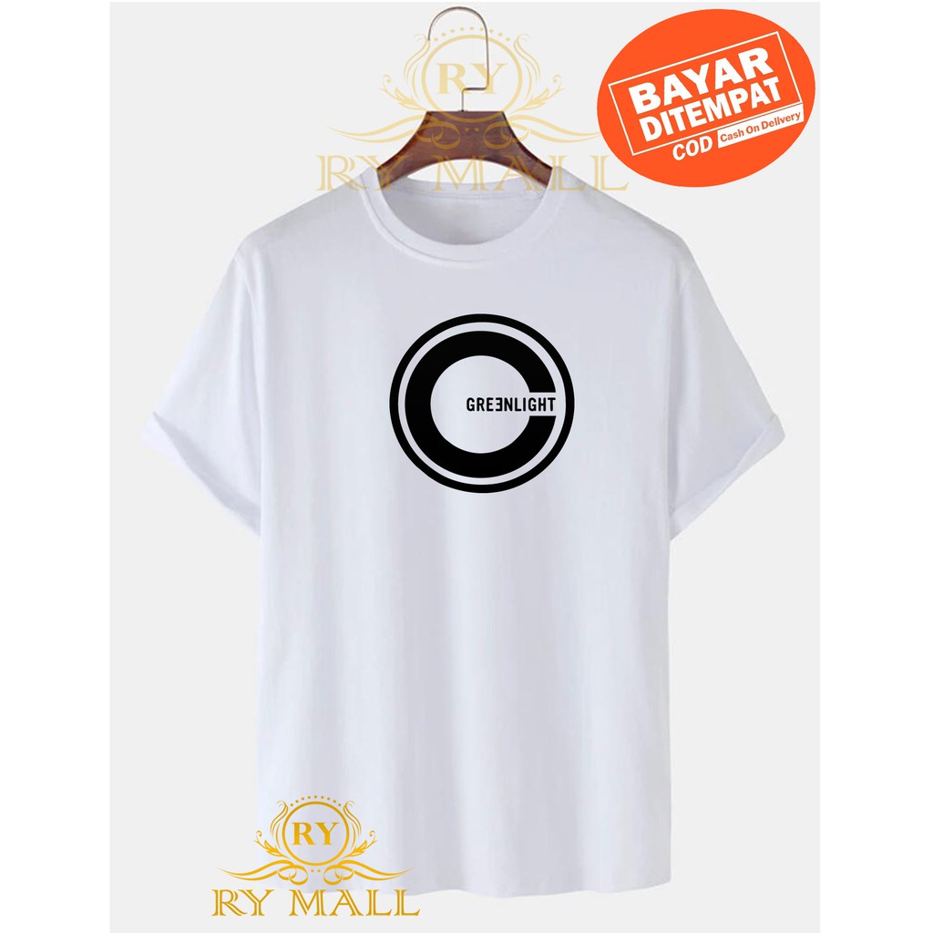 Tshirt Baju Kaos Distro Greenlight Logo Bulat / Kaos Distro Pria Wanita