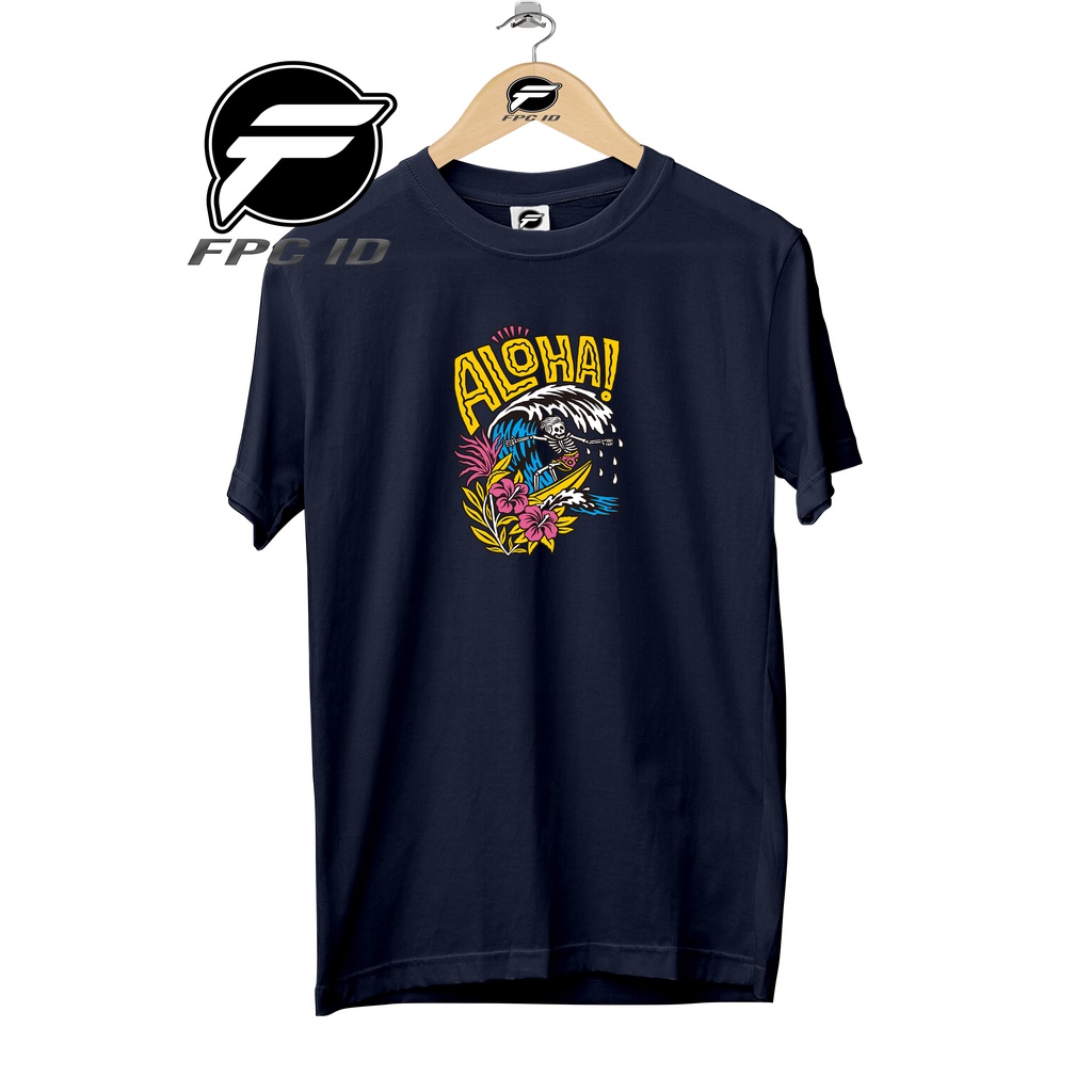 Kaos Distro Surfing Aloha 023 Cotton Combed 30s Baju Atasan Pria T Shirt Wanita Jumbo Pilihan Favorit Fpc Id