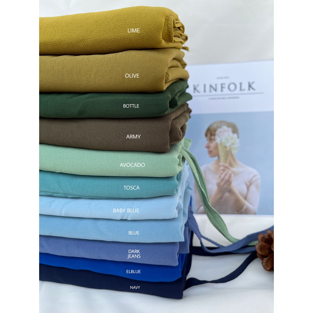 [JAHIT TEPI] PASHMINA INSTAN TALI CERUTTY / PASTAN POLOS