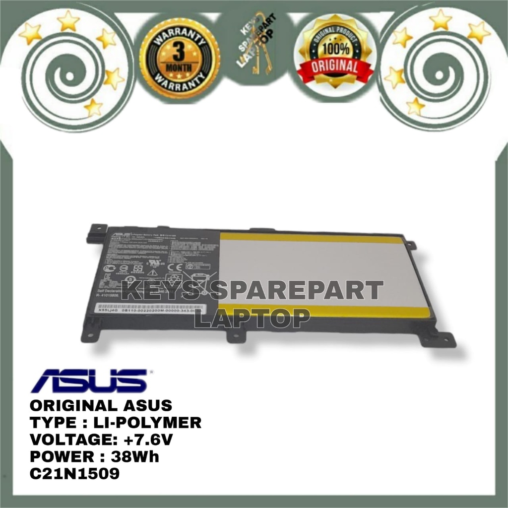 Original Baterai Battery batre laptop Asus F556UQ K556 K556U K556UA K556UB K556UF K556UJ K556UQ K556UR K556UV C21N1509