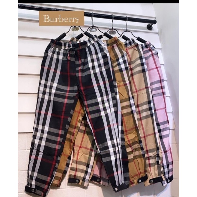 celana panjang burberry kotak salur