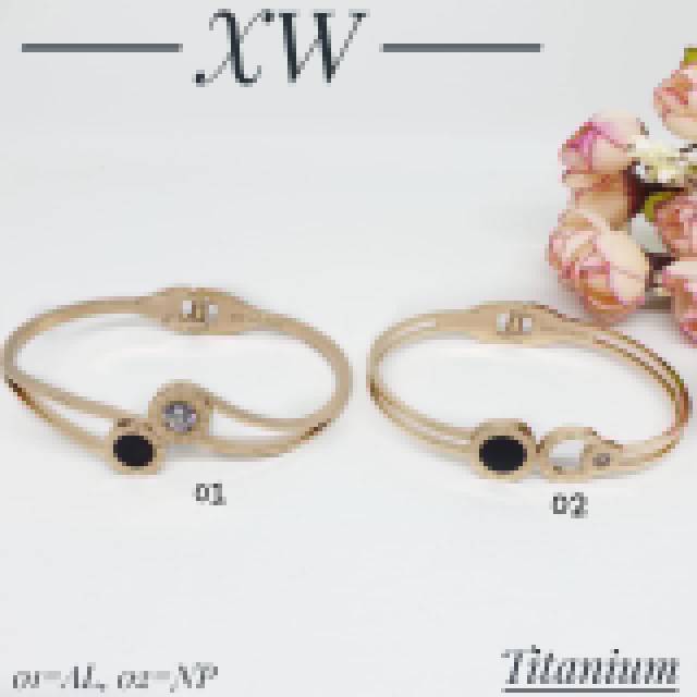 Gelang titaniun rosegold G01038