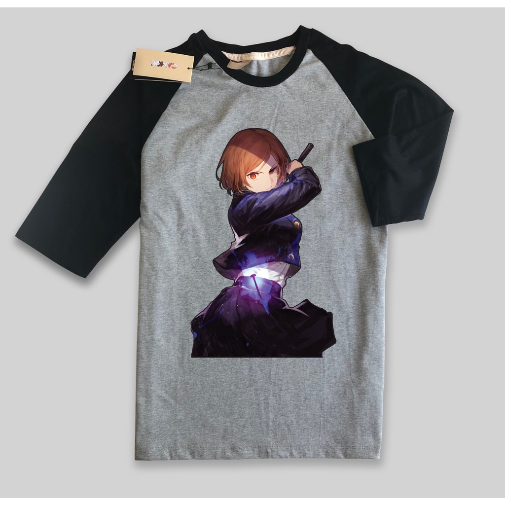 Kaos Raglan Anime Jujutsu Kaisen Kugisaki Nobara