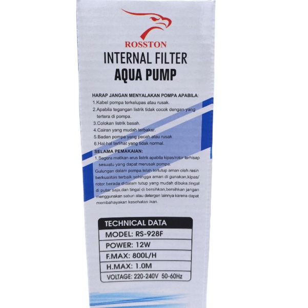 Pompa aquarium internal filter ROSSTON RS 928F