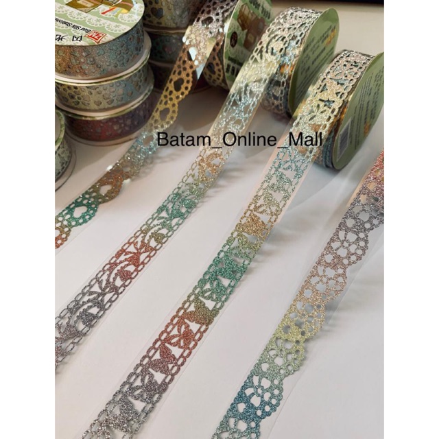 

MASKING TAPE 7 COLOUR/ WASHI TAPE COLOURFULL/ COLORFUL MOTIF LACE