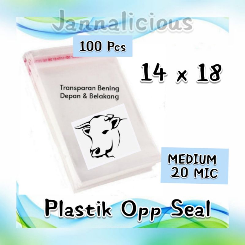 

Plastik Opp Seal Atas uk 14x18 cm ~ ASLI 20 MICRON.