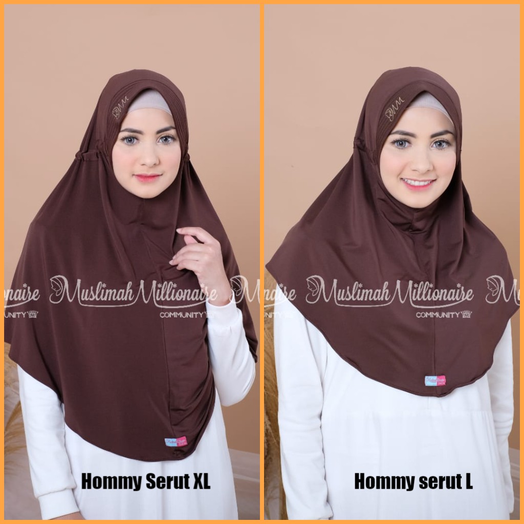 Jilbab Hijab Kerudung Serut Dewasa Best Seller Bergo HOMMY