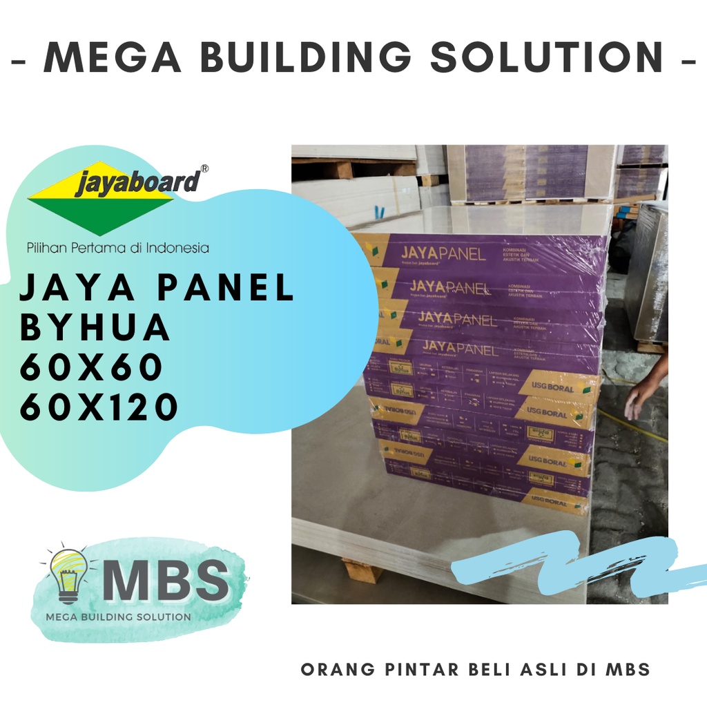 Jual [DUS] JAYABOARD Byhua 60x60 Ceiling Panel/ Gyptile 9mm - Plafon ...