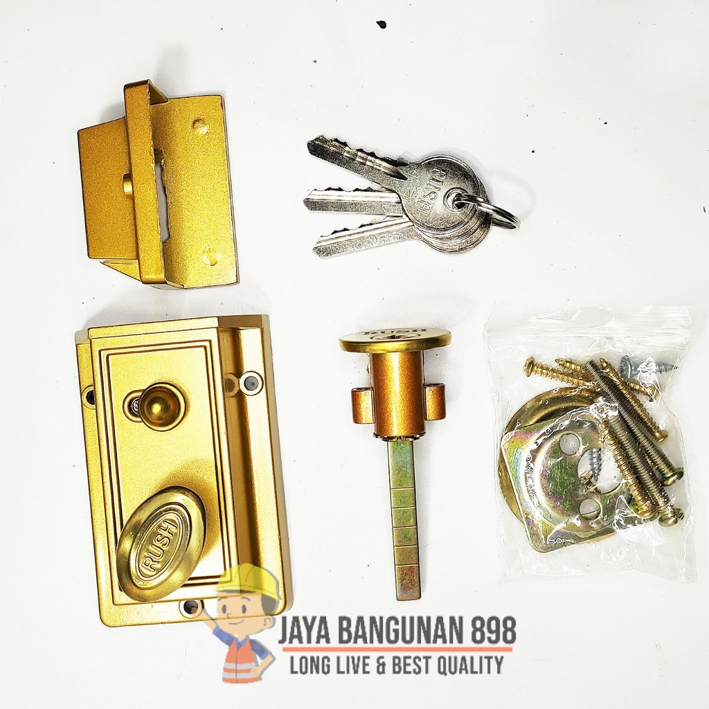 KUNCI PINTU OTOMATIS / KUNCI KODOK RUSH / KUNCI KODOK COKLAT RUMAH AUTO LOCK / KUNCI OTOMATIS KODOK /