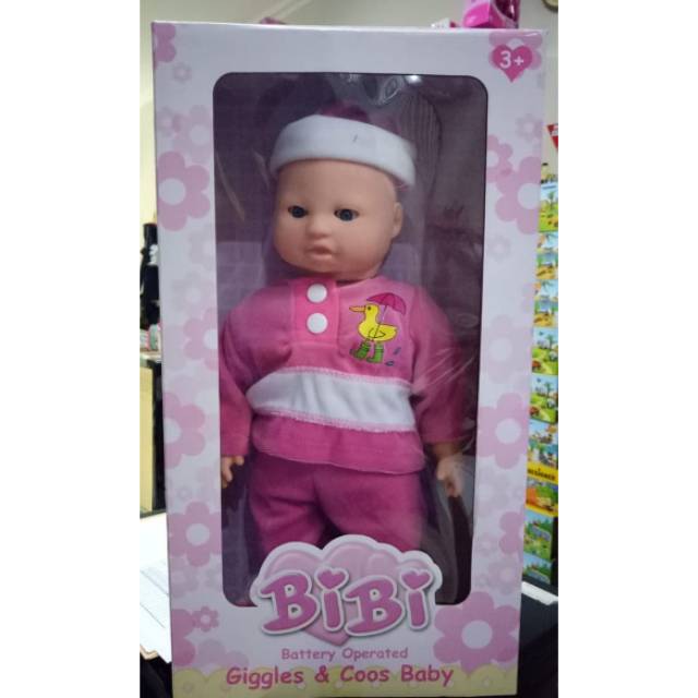 Boneka bayi bibi giggles and coos baby free battery