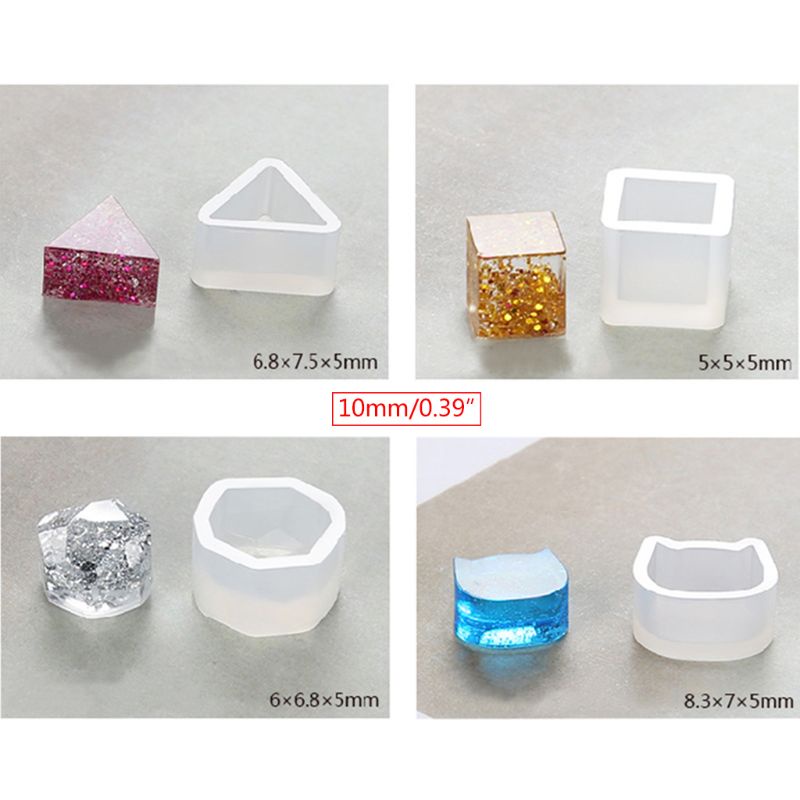 Siy 1 Set Cetakan Epoxy Resin Handmade Diy Bahan Silikon Untuk Membuat Perhiasan