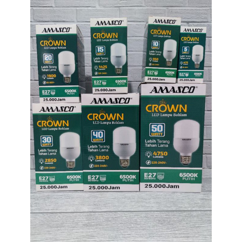 AMASCO CROWN LAMPU LED CAPSULE 50W CAHAYA PUTIH GARANSI 1 TAHUN