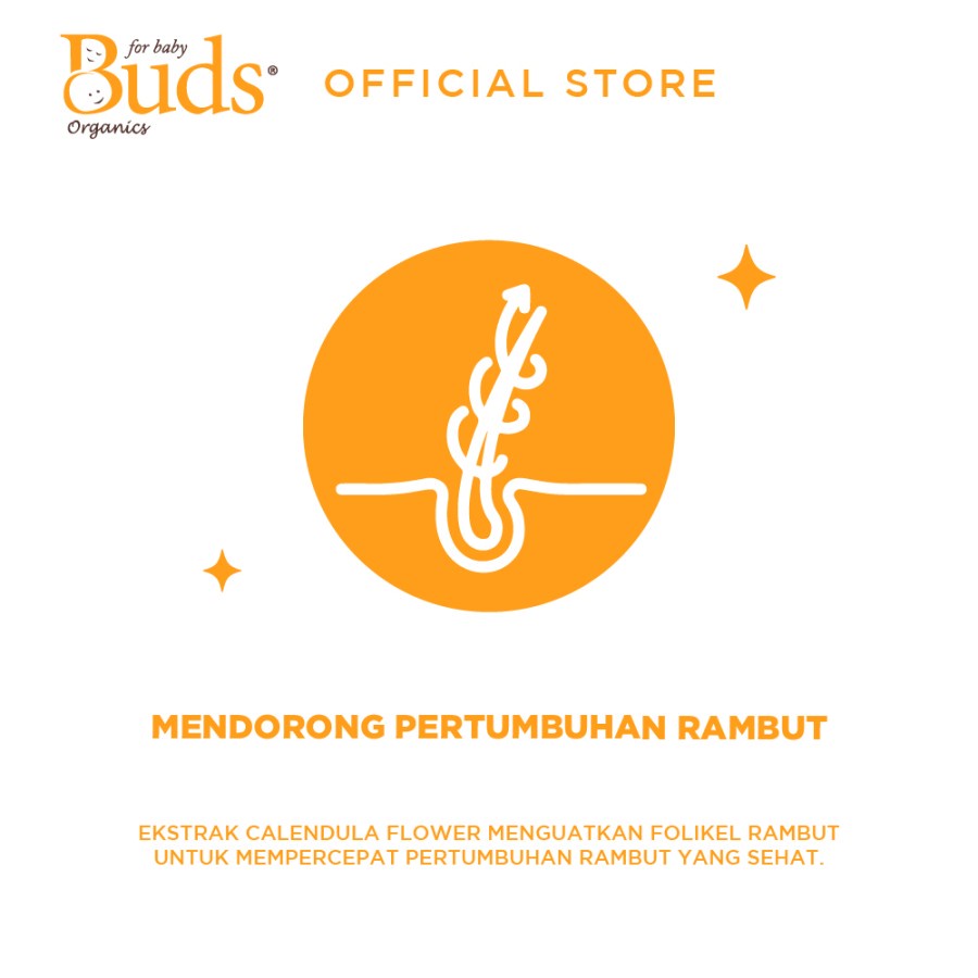 Buds Organics Hair Volume Booster Penumbuh &amp; Penebal Rambut Bayi