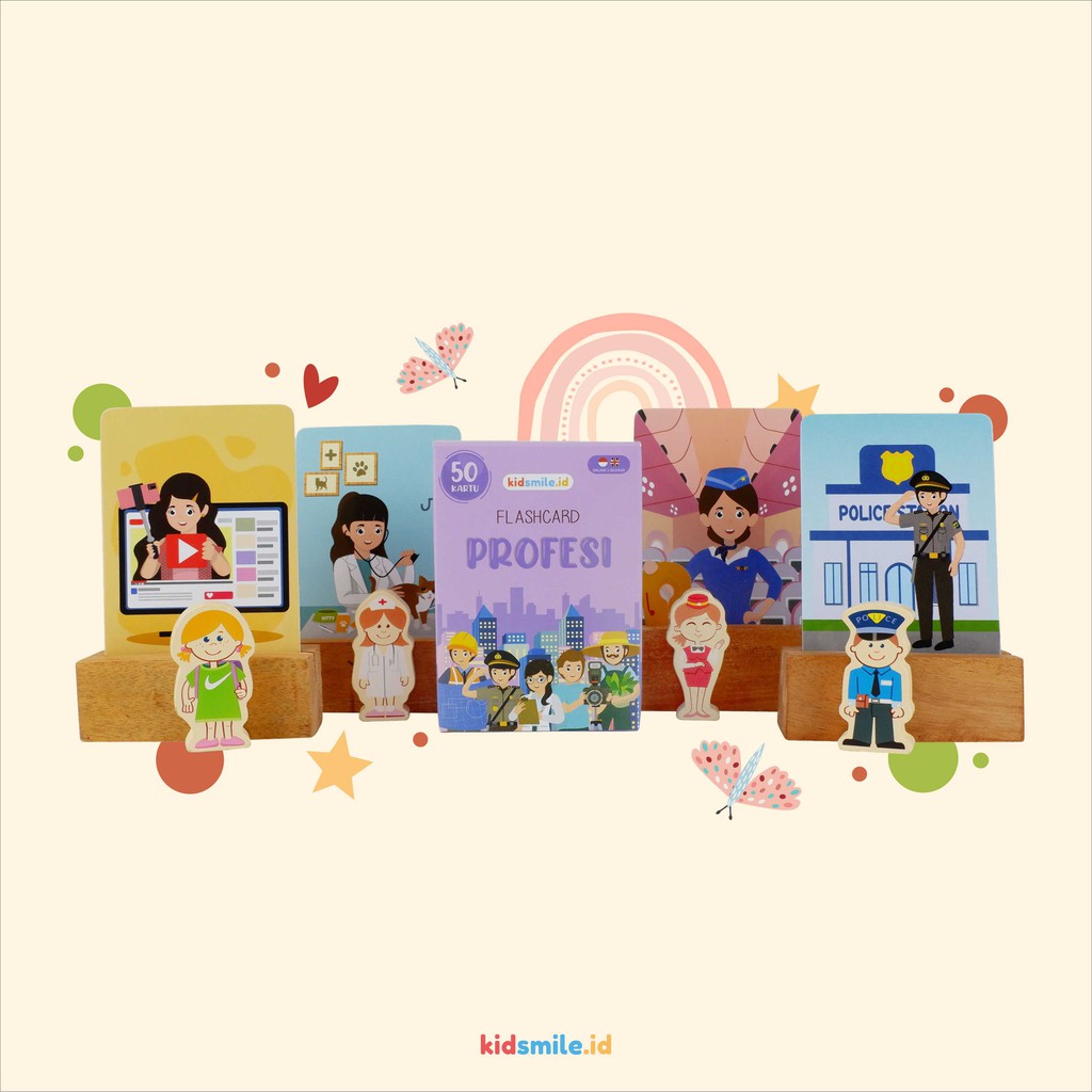 Flash Card Kidsmile PROFESI Flashcard Anak Mainan Edukasi Anak Flash Card Anak Flashcard Kidsmile