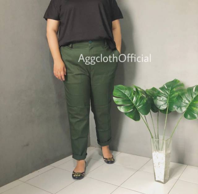 Bisa COD READY BAGGY PANTS AMERICAN DRILL IMPOR MOSS LIGHT GREY DARK GREY KHAKI IVORY