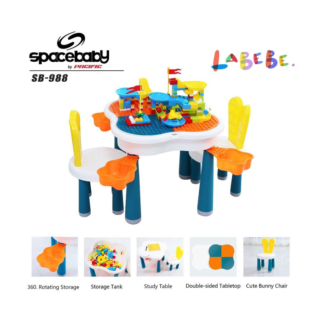 Meja Lego Spacebaby SB 988 Multifunctional Table 6in1 Meja LEGO