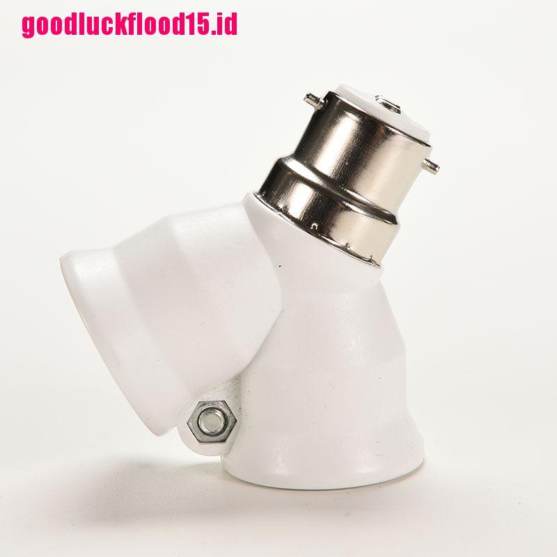 {LUCKID}B22 To 2 x E27 Bayonet Light Bulb Lamp Converter Adapter Splitter Screw Socket