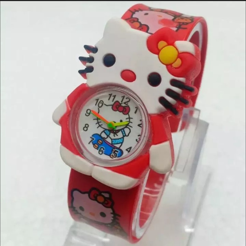 Jam Perempuan Jam Tangan Anak Jam Tangan Anak Cewek Jam Tangan Hello Kitty Tali Rubber