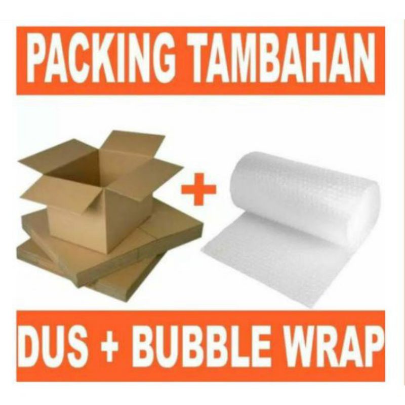 

Tambahan packing bubble wrap/dus | packing aman