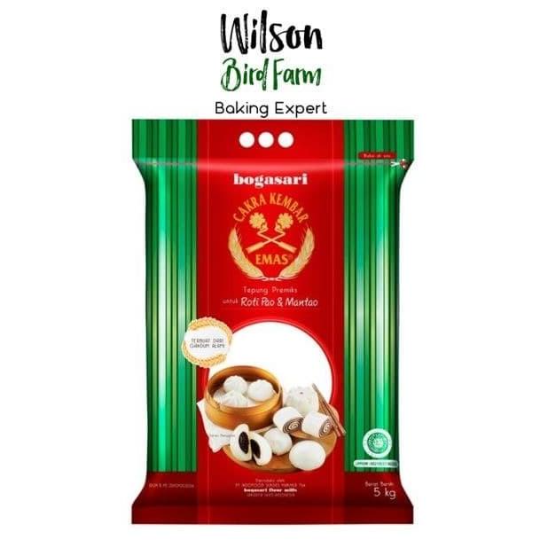 

Tepung Roti Pao Mantao Bakpao Cakra Kembar Emas 5 kg