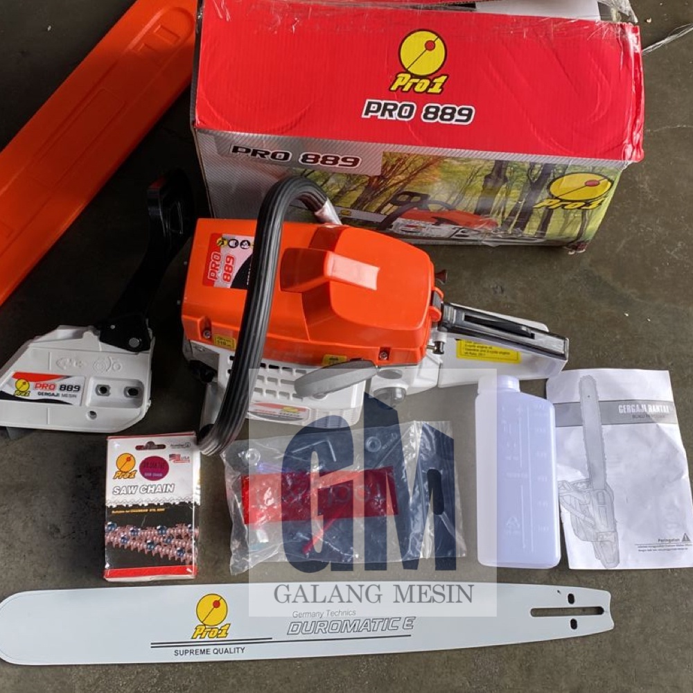 Chainsaw Gergaji Mesin Pro1 889 Bar Laser Baja 22 inch Pemotong Kayu Singso Sinso