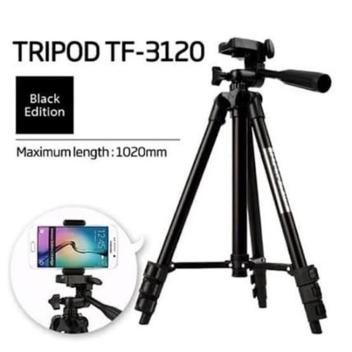 (COD) Weifeng Tripod 3120 Black 1 meter Free holder + packing Bubble