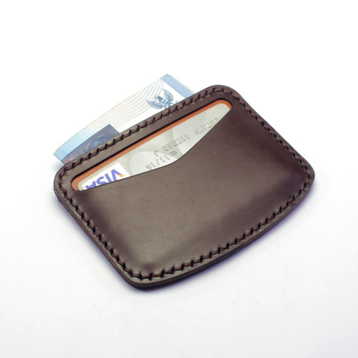 Dompet Kartu Dua Warna Card Wallet - Slim Wallet Jahit Tangan