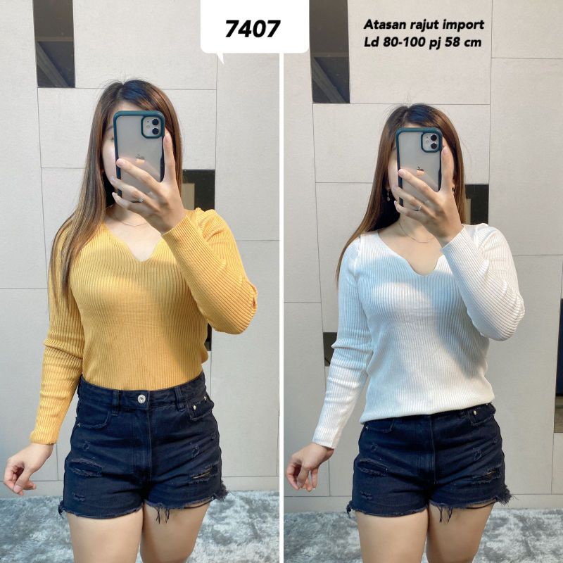 atasan rajut import 7407