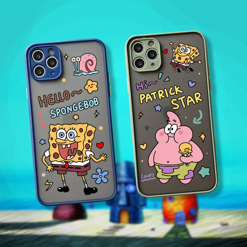 PRINTING HYBRID Spongebob case mi 11 lite redmi 4a 4x 5a 6a 7a 8 8a pro 9 9a 9c note 10 4g 5G note 4 5 7 8 8 pro 9 9 pro pocophone m3