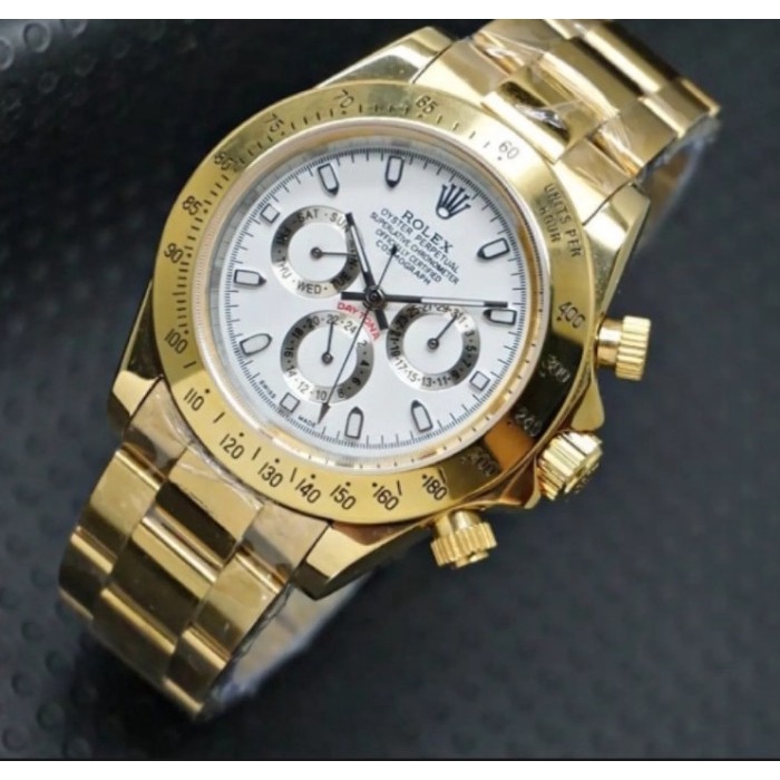 Jam Tangan Pria COD Murah Terbaru Fashion Watch Keren I5P9 Rolex Daytona Jam Tangan Pria Rantai Date