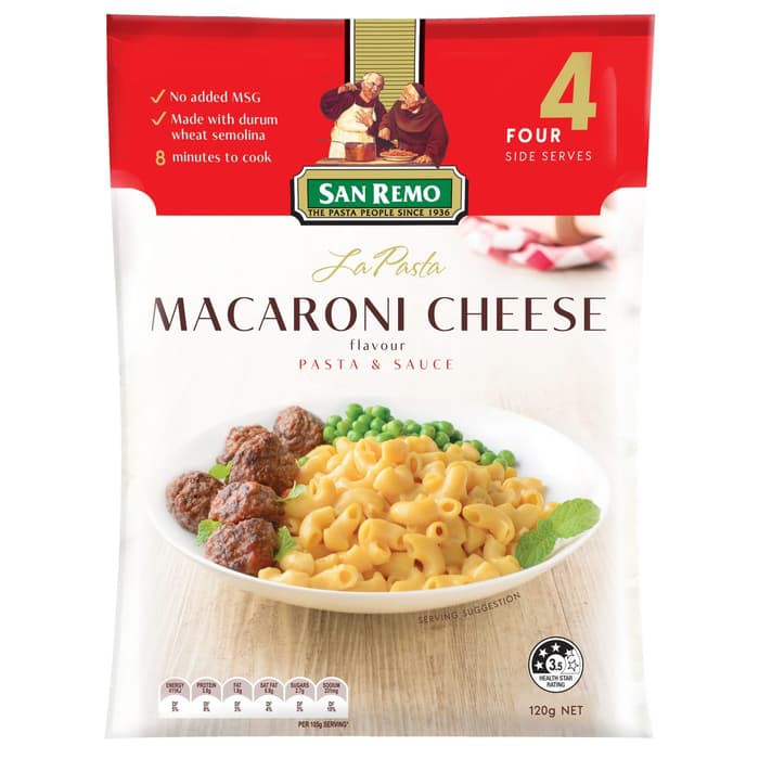 

San Remo La Pasta Macaroni Cheese Flavour Pasta & Sauce 120 gr / Pasta