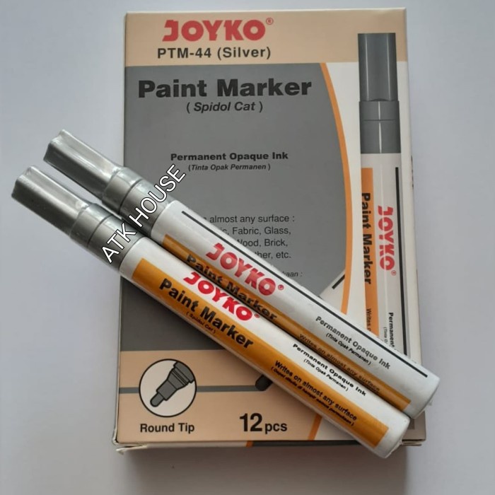 Anyar Spidol Paint Permanent Marker Silver JOYKO PTM44/Spidol Cat Silver &m?