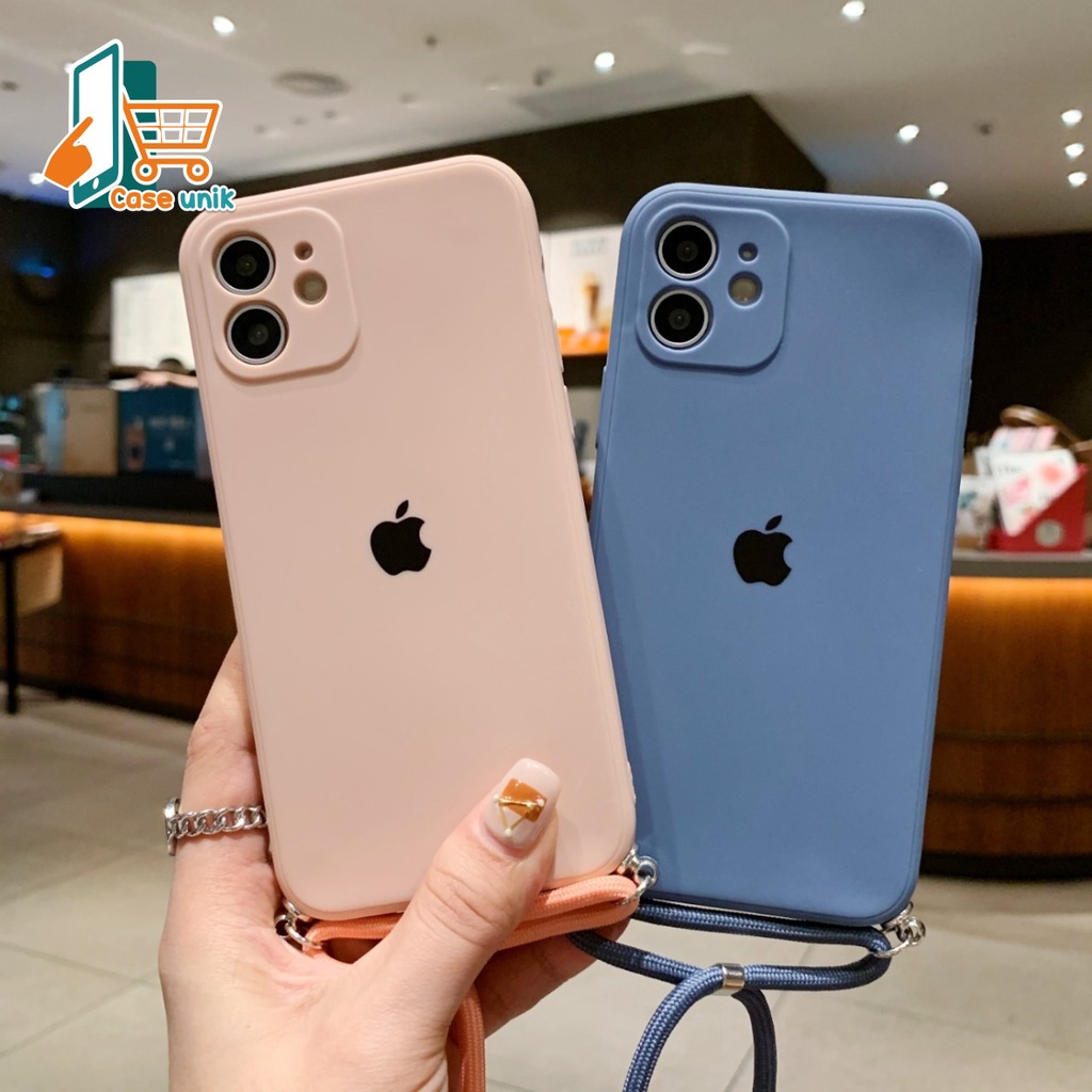 SOFTCASE SLINGCASE ORIGINAL SILIKON PELINDUNG KAMERA I PHONE 6 6+ 7 7+ 8 8+ SE CS3173
