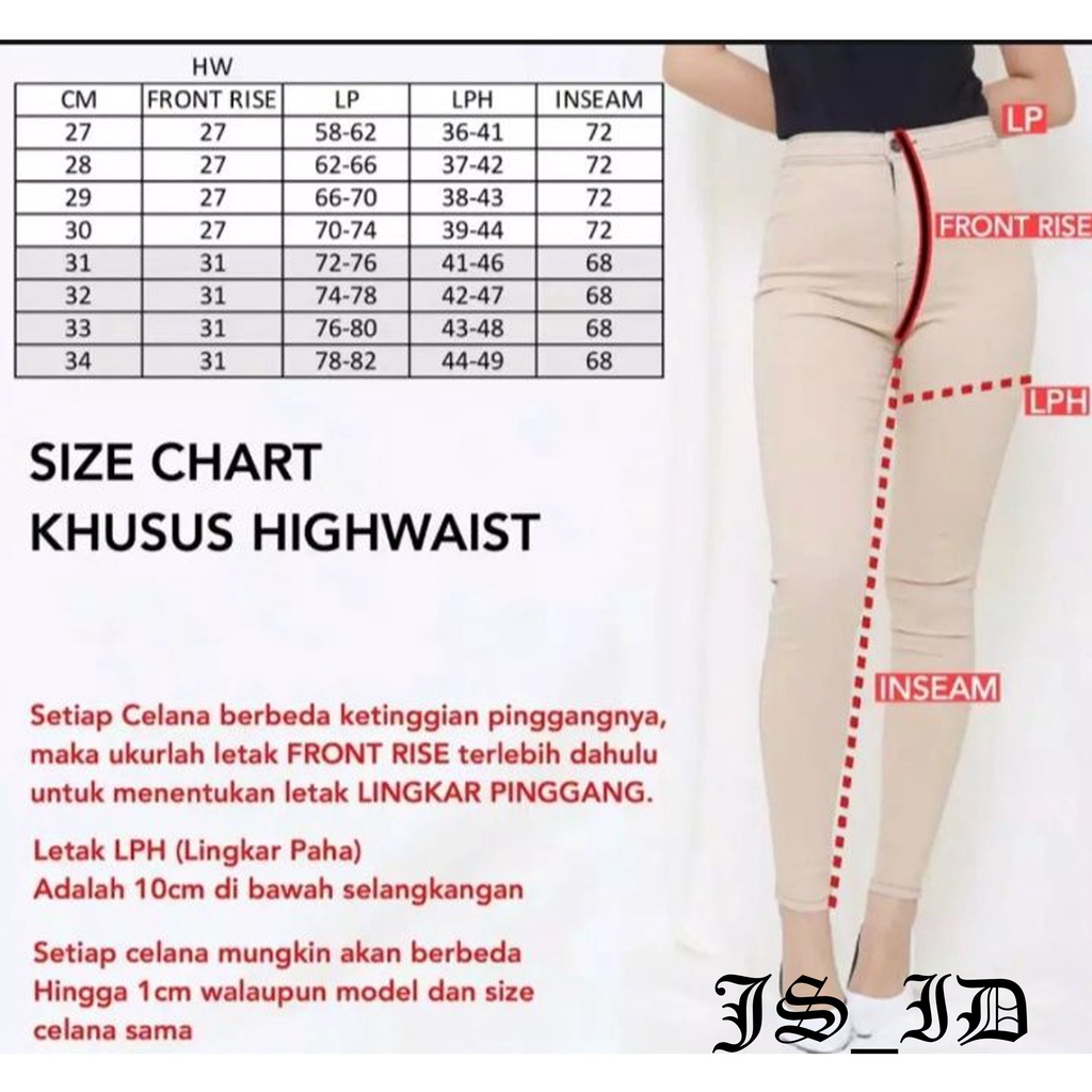 Celana Jeans Highwaist HW Ripped Knee Sobek Lutut