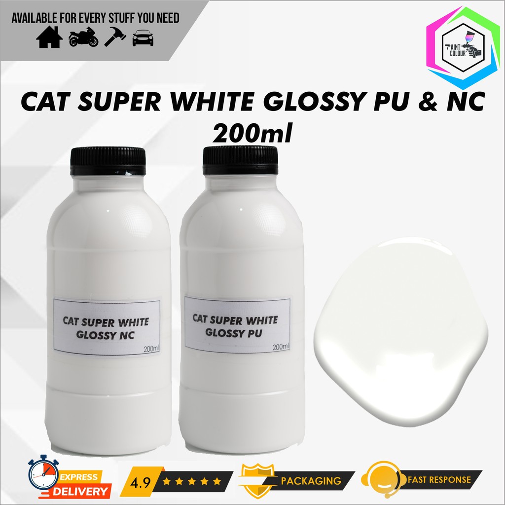 Cat Super White Glossy PU NC 100ml 200ml