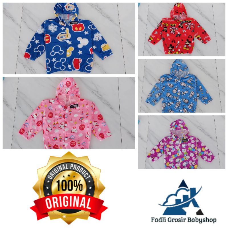 Jaket Bayi Lembut Motif Karakter