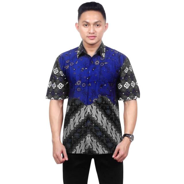 KEMEJA BATIK PRIA LENGAN PENDEK BRAMA ATASAN BATIK KEMEJA FORMAL CASUAL SURFING PEKALONGAN MURAH 177