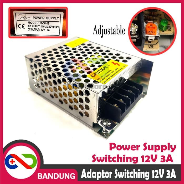 ADAPTOR 12V 3A POWER SUPPLY SWITCHING JARING CCTV LED 12 V 3 A AMPERE