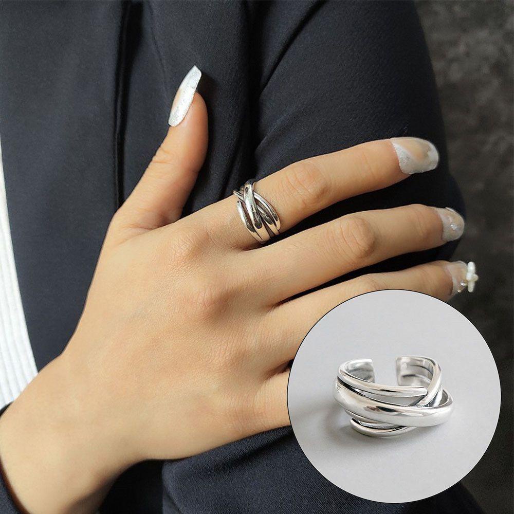 Lily Opening Rings Irregular Bohemian Vintage Layered Finger Ring