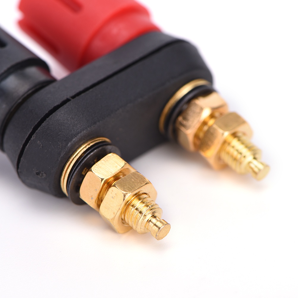 (LUCKID) Terminal Binding Post Banana Plug Female Ganda 4MM Untuk Speaker Amplifier