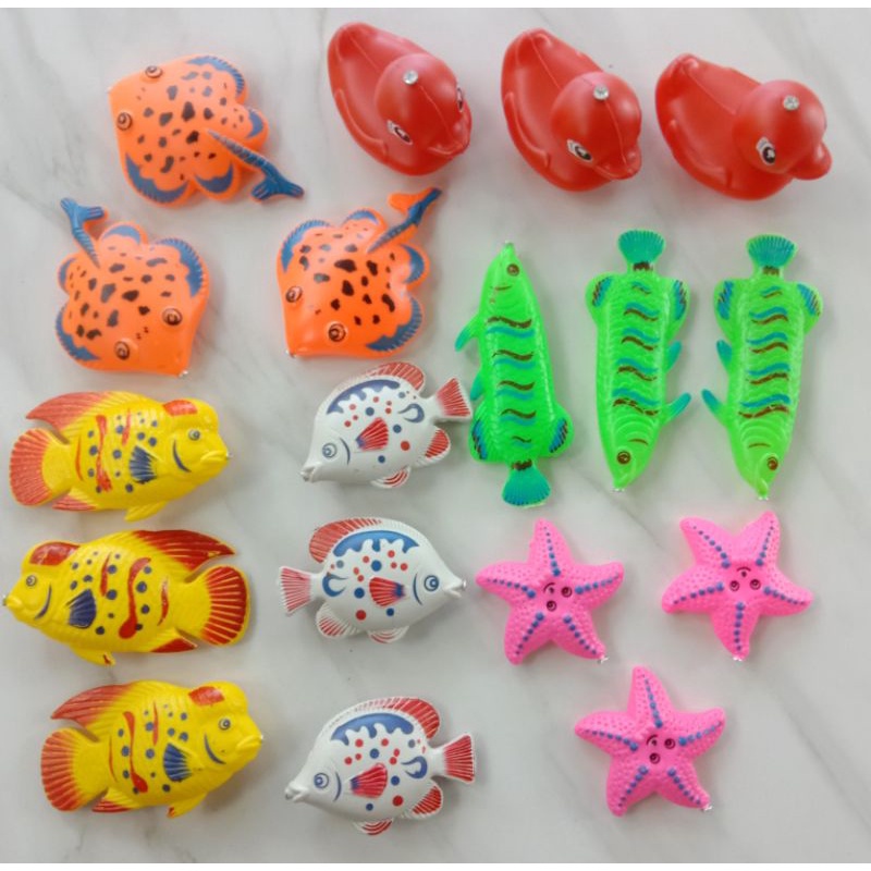 Mainan Pancingan ikan Magnet ukuran besar satuan / mainan ikan pancing magnet