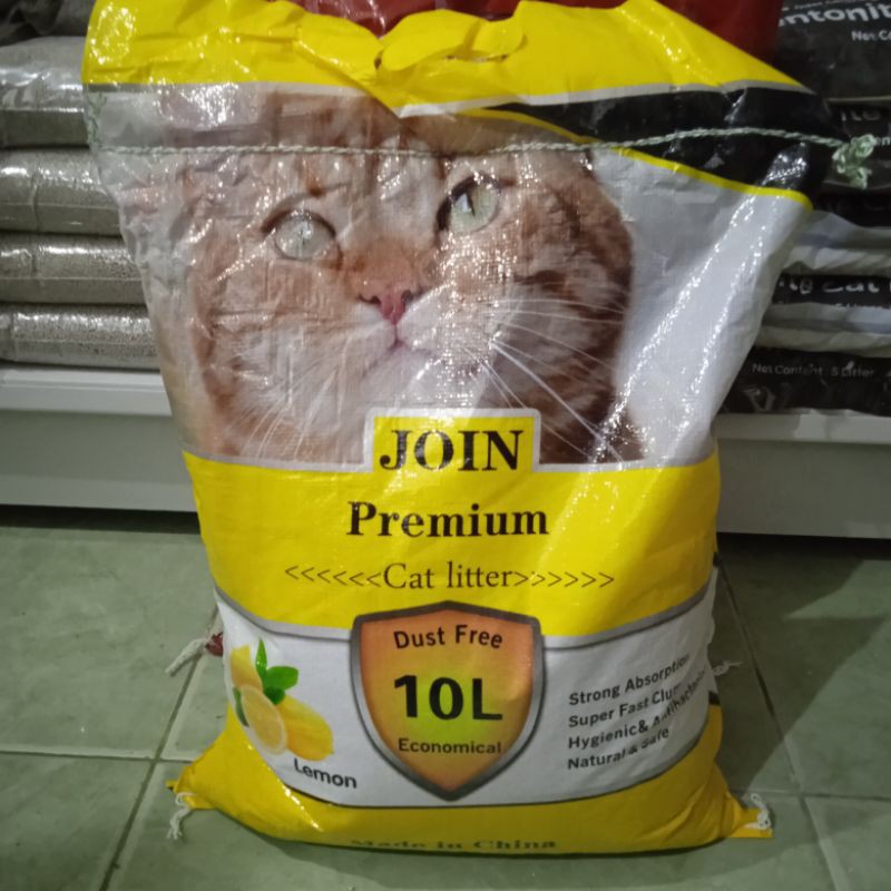 Pasir Gumpal pasir Join premium cat liter 10liter - Lemon