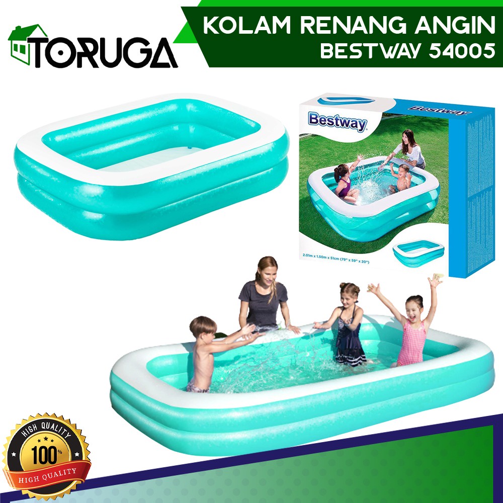 Kolam Renang Anak Bestway Kotak Polos Besar JUMBO Family Pool 54005