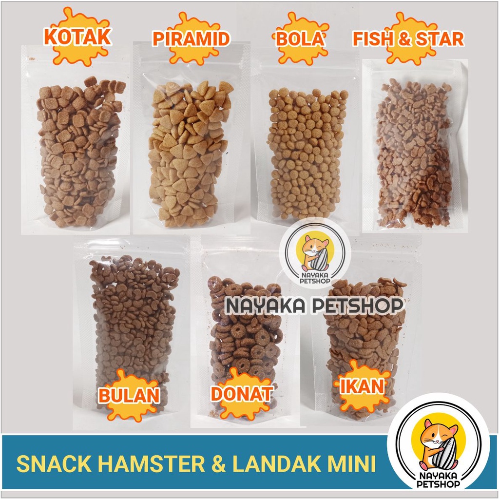 Snack Biskuit Hamster 50 gr Makanan Landak Mini Cemilan Extra Food