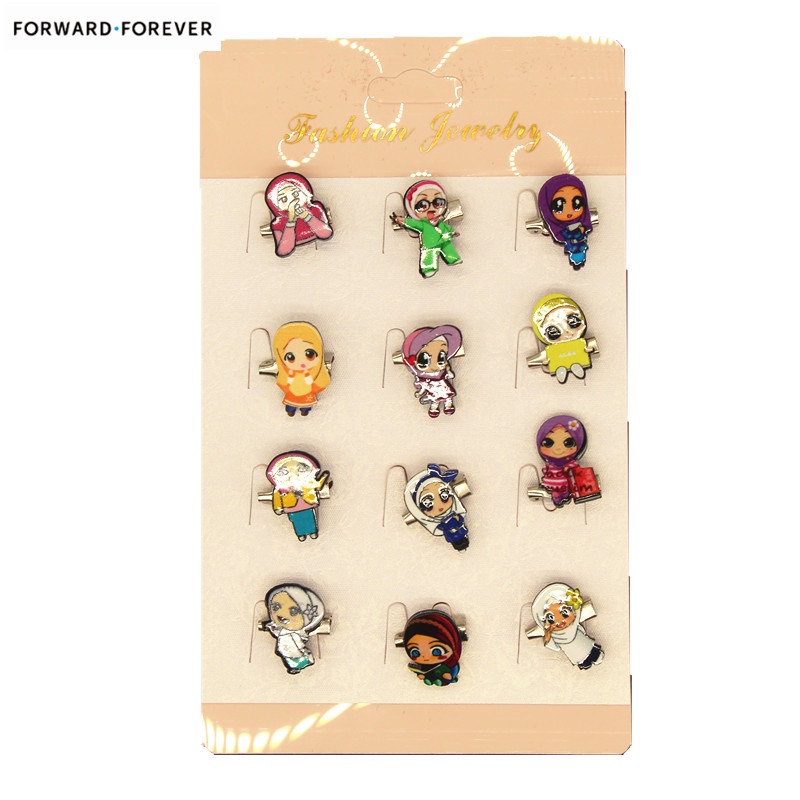 12pcs cartoon character cute personality creative badge coat brooch