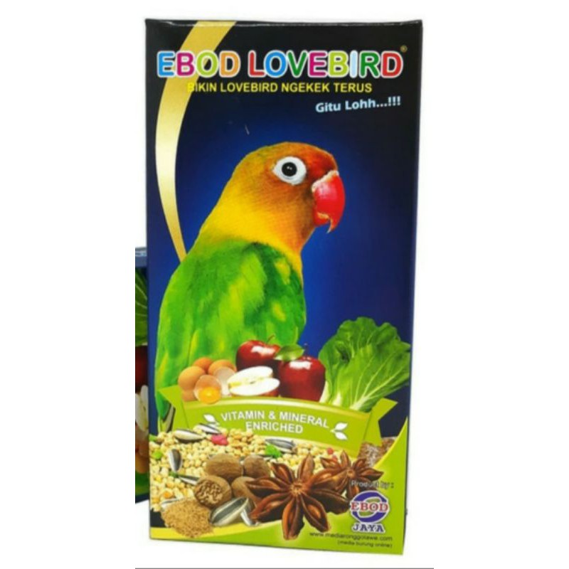 pakan ebod lovebird dus makanan burung love bird campur ebodjaya 250gr