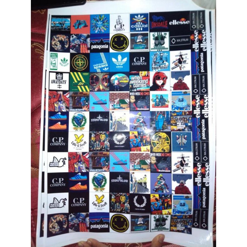

Stiker casual 94pcs vinyl glossy Anti Air (Free Laminasi)