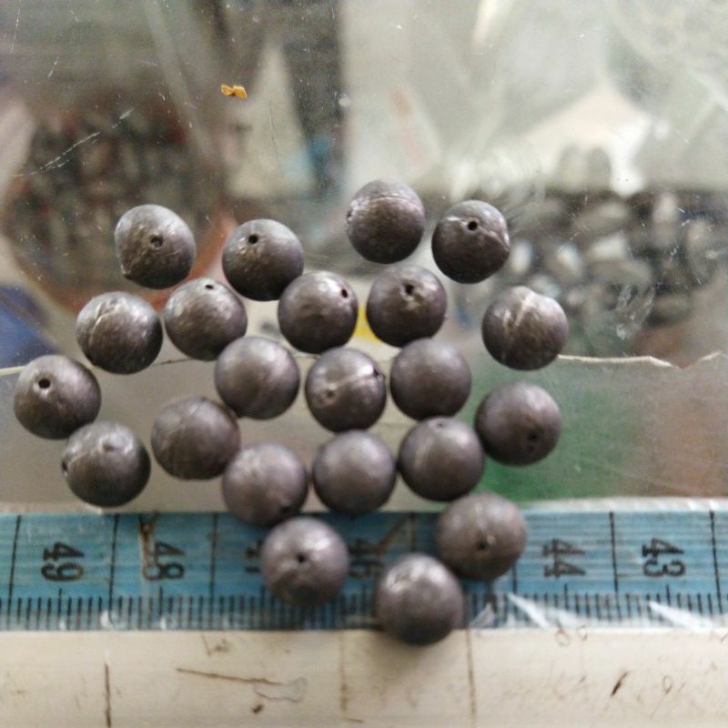 1 ons andem timah mrica 8,5 mm, pemberat pancing